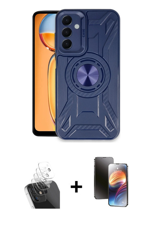 ieg™ Galaxy A35 5G Kılıf Nova Yansıma Prime - Siyah 3D Antistatik Mat Seramik Nano Ekran Koruyucu +