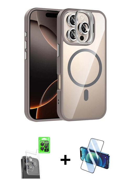 ieg™ iPhone 16 Pro Max Kılıf Yadigar Asil Koleksiyonu - Siyah 3D Antistatik Seramik Nano Ekran Koruy