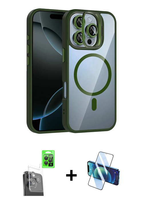ieg™ iPhone 16 Pro Max Kılıf Yadigar Asil Koleksiyonu - Siyah 3D Antistatik Seramik Nano Ekran Koruy