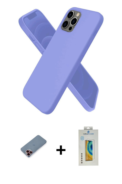 ieg™ iPhone 12 Pro Max Kılıf Kozmos Yansıma Özel Seri - Siyah Polymer Nano Ekran Koruyucu + Kırmızı