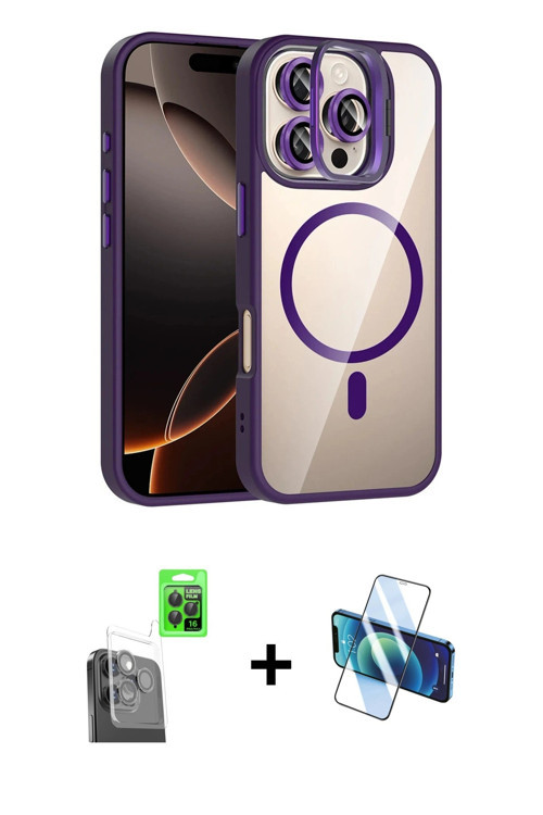 ieg™ iPhone 16 Pro Max Kılıf Yadigar Asil Koleksiyonu - Siyah 3D Antistatik Seramik Nano Ekran Koruy