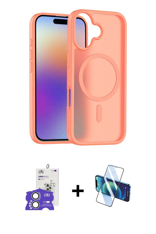 ieg™ iPhone 17 Kılıf Siluet Minimal Prime - Siyah 3D Antistatik Seramik Nano Ekran Koruyucu + Gümüş