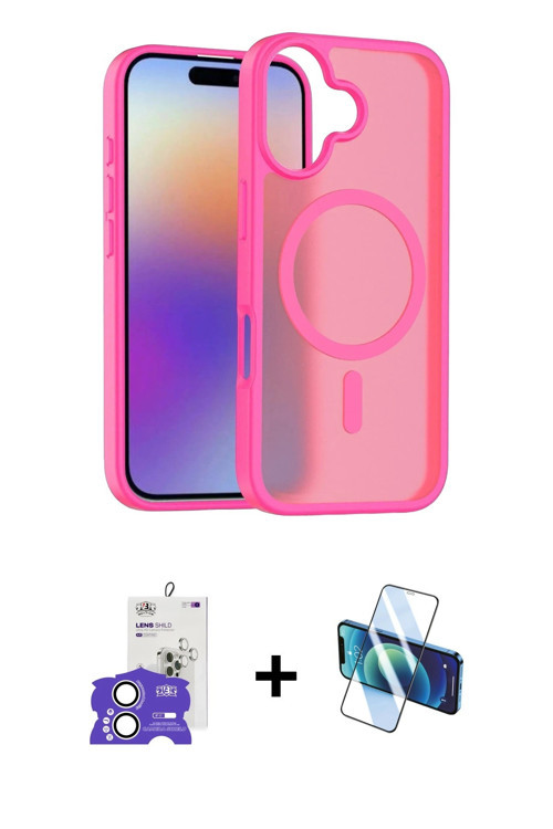 ieg™ iPhone 17 Kılıf Siluet Minimal Prime - Siyah 3D Antistatik Seramik Nano Ekran Koruyucu + Gümüş