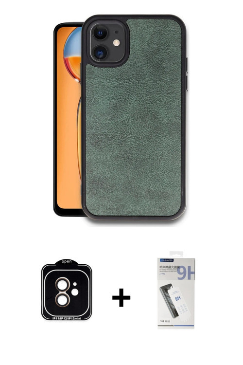 ieg™ iPhone 11 Kılıf Kıvılcım Işık Serisi - Şeffaf Uv Polymer Nano Ekran Koruyucu + Turuncu PVD Meta