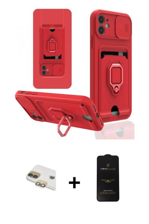 ieg™ iPhone 11 Kılıf Vadi Form Prime - Siyah 6D Antistatik Mat Seramik Hayalet Nano Ekran Koruyucu +