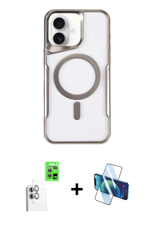 ieg™ iPhone 16 Plus Kılıf Yadigar Klasik Özel Seri - Siyah 3D Antistatik Seramik Nano Ekran Koruyucu