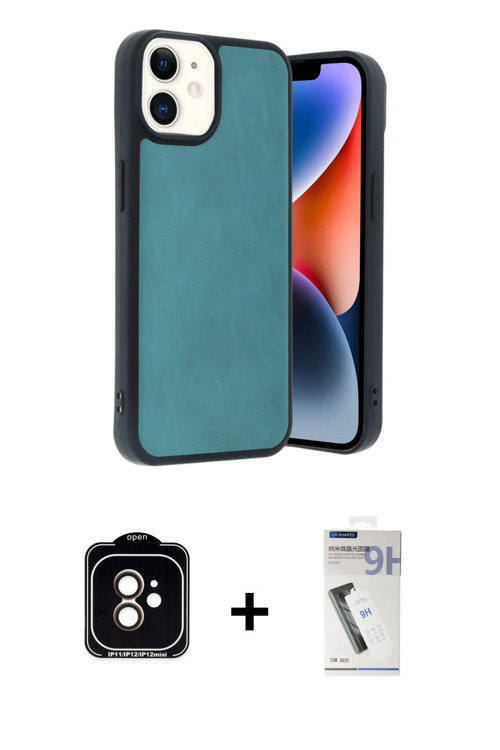 ieg™ iPhone 11 Kılıf Kıvılcım Işık Serisi - Şeffaf Uv Polymer Nano Ekran Koruyucu + Turuncu PVD Meta