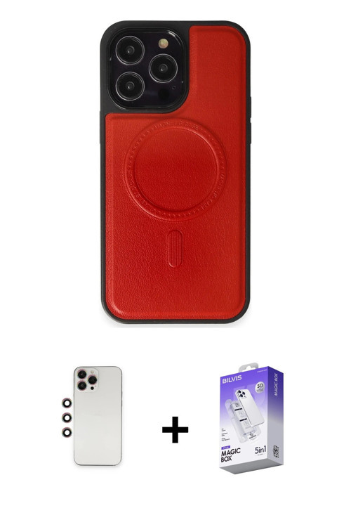 ieg™ iPhone 13 Pro Max Kılıf Zirve Işık Serisi - Siyah Bilvis 5in1 3D Magic Cam Ekran Koruyucu + Gök
