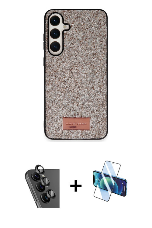 ieg™ Galaxy A25 5G Kılıf Vadi Klasik Serisi - Siyah 3D Antistatik Seramik Nano Ekran Koruyucu + Siya