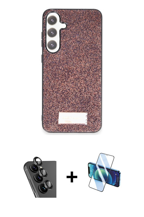 ieg™ Galaxy A25 5G Kılıf Vadi Klasik Serisi - Siyah 3D Antistatik Seramik Nano Ekran Koruyucu + Siya