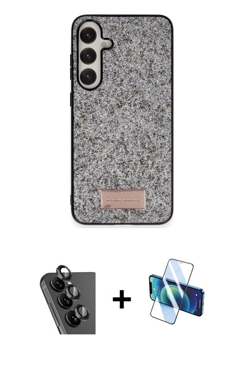 ieg™ Galaxy A25 5G Kılıf Vadi Klasik Serisi - Siyah 3D Antistatik Seramik Nano Ekran Koruyucu + Siya