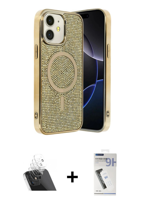 ieg™ iPhone 11 Kılıf Eksen Çizgi - Şeffaf Uv Polymer Nano Ekran Koruyucu + Şeffaf Kamera Lens Koruma