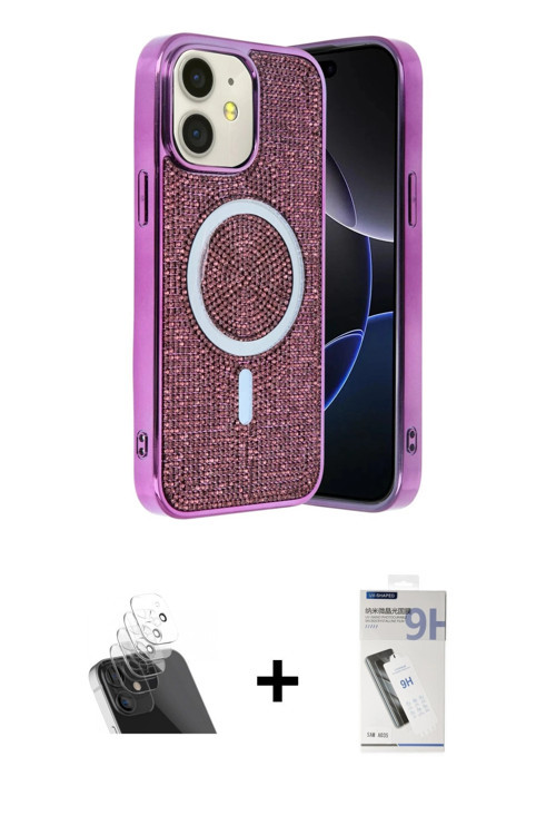 ieg™ iPhone 11 Kılıf Eksen Çizgi - Şeffaf Uv Polymer Nano Ekran Koruyucu + Şeffaf Kamera Lens Koruma