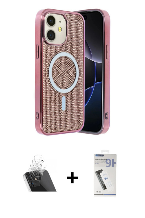 ieg™ iPhone 11 Kılıf Eksen Çizgi - Şeffaf Uv Polymer Nano Ekran Koruyucu + Şeffaf Kamera Lens Koruma