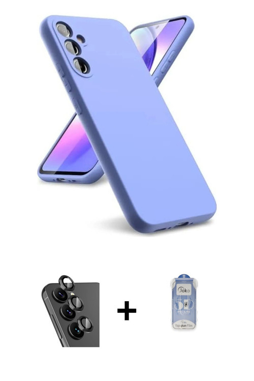 ieg™ Galaxy A24 4G Kılıf Kozmos Yansıma Özel Seri - Siyah Joko Magic 5D Cam + Siyah Valdez Metal Kam
