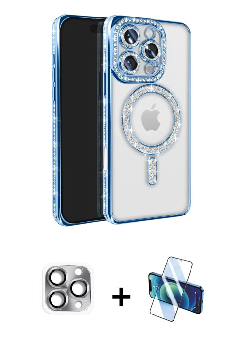 ieg™ iPhone 16 Pro Max Kılıf Zirve Doku Prime - Siyah 3D Antistatik Seramik Nano Ekran Koruyucu + Gr