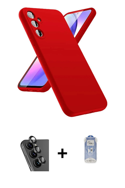 ieg™ Galaxy A24 4G Kılıf Kozmos Yansıma Özel Seri - Siyah Joko Magic 5D Cam + Siyah Valdez Metal Kam