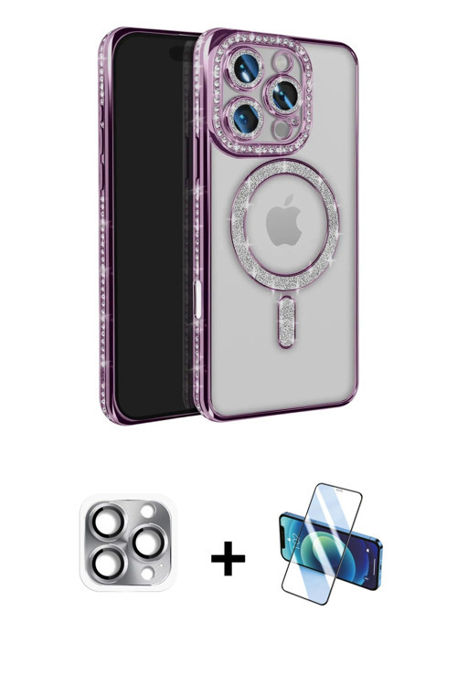 ieg™ iPhone 16 Pro Max Kılıf Zirve Doku Prime - Siyah 3D Antistatik Seramik Nano Ekran Koruyucu + Gr