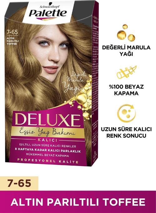 Deluxe Saç Boyası 7-65 Altın Parıltılı Toffee