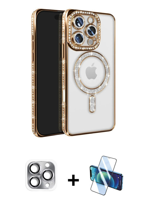 ieg™ iPhone 16 Pro Max Kılıf Zirve Doku Prime - Siyah 3D Antistatik Seramik Nano Ekran Koruyucu + Gr