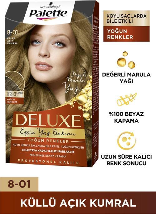 Deluxe Saç Boyası 8-01 Küllü Açık Kumral