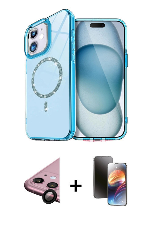 ieg™ iPhone 11 Kılıf Kıvılcım Form Prime - Siyah 3D Antistatik Mat Seramik Nano Ekran Koruyucu + Siy
