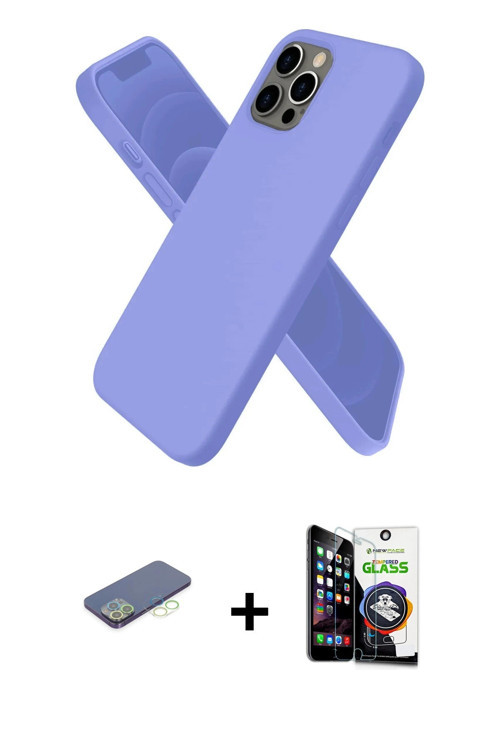 ieg™ iPhone 12 Pro Max Kılıf Kozmos Yansıma Özel Seri - Şeffaf Temperli Cam Ekran Koruyucu + Yeşil R