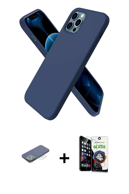 ieg™ iPhone 12 Pro Max Kılıf Kozmos Yansıma Özel Seri - Şeffaf Temperli Cam Ekran Koruyucu + Yeşil R
