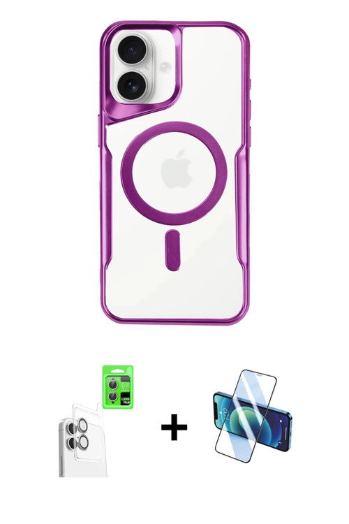 ieg™ iPhone 16 Plus Kılıf Yadigar Klasik Özel Seri - Siyah 3D Antistatik Seramik Nano Ekran Koruyucu