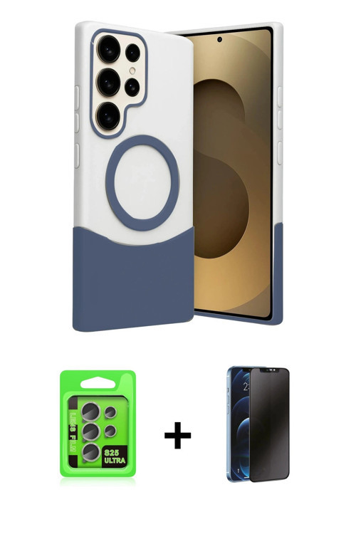 ieg™ Galaxy S25 Ultra Kılıf Kozmos Form Özel Seri - Siyah 3D Antistatik Hayalet Cam Ekran Koruyucu +