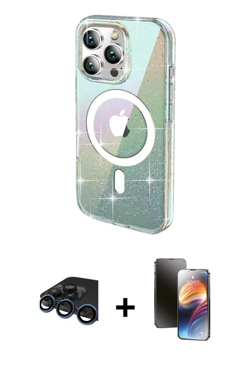 ieg™ iPhone 15 Pro Max Kılıf Odak Modern Serisi - Siyah 3D Antistatik Mat Seramik Nano Ekran Koruyuc