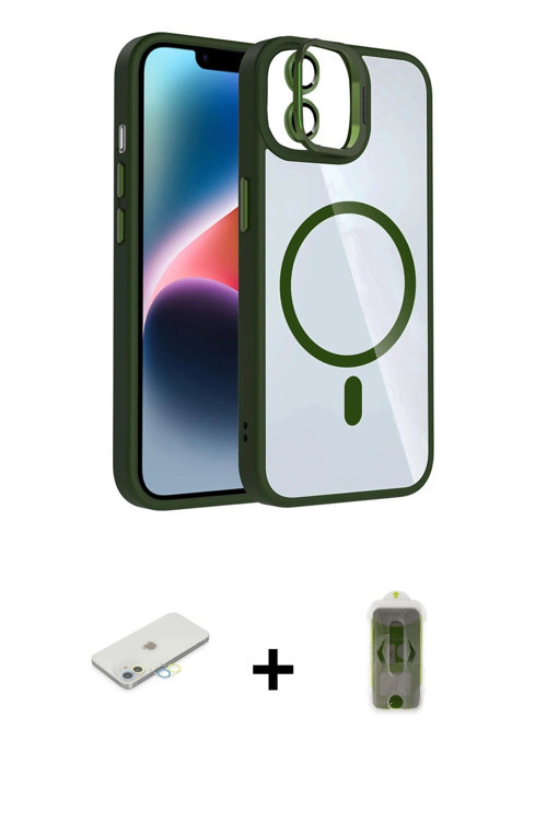ieg™ iPhone 11 Kılıf Yadigar Asil Koleksiyonu - Siyah Joko Magic 5D Hayalet Cam + Sarı Renkli Kamera