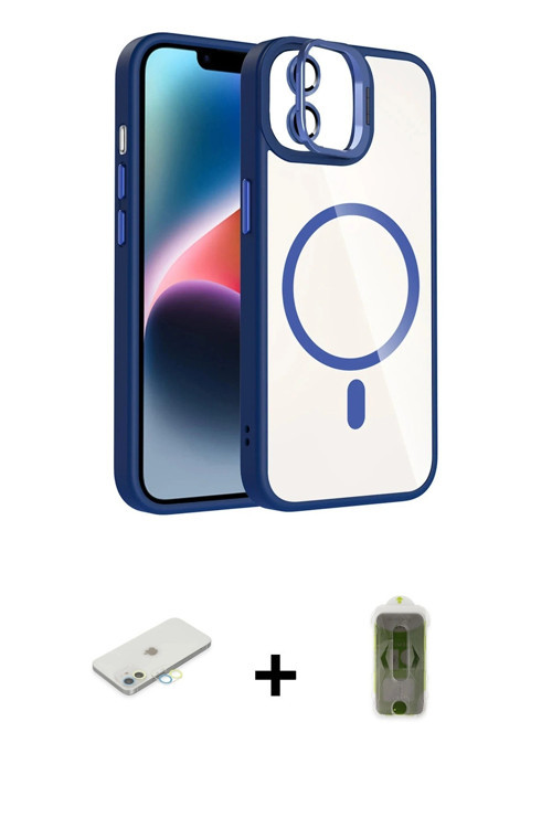ieg™ iPhone 11 Kılıf Yadigar Asil Koleksiyonu - Siyah Joko Magic 5D Hayalet Cam + Sarı Renkli Kamera