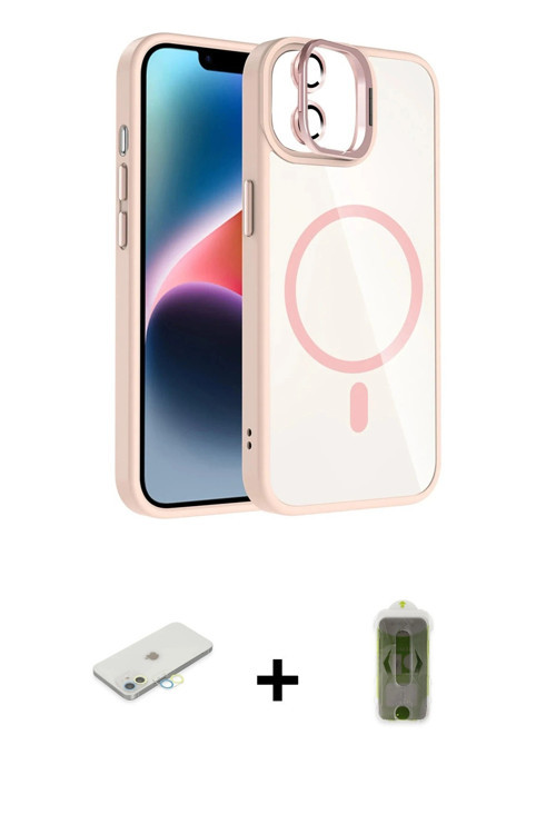ieg™ iPhone 11 Kılıf Yadigar Asil Koleksiyonu - Siyah Joko Magic 5D Hayalet Cam + Sarı Renkli Kamera
