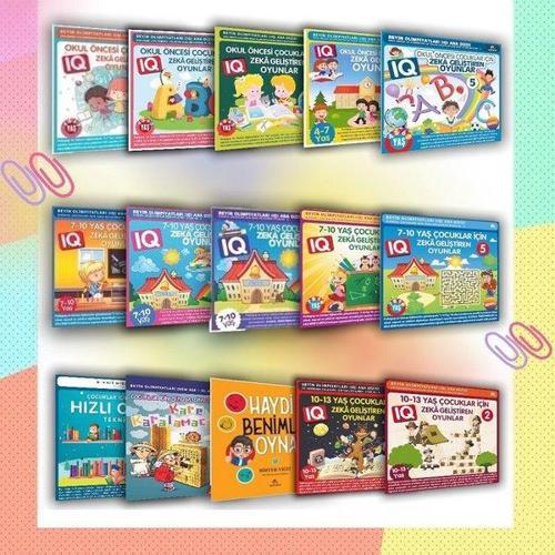 Çocuklar için Zeka Geliştirici Oyunlar Seti - 15 Kitap Takım