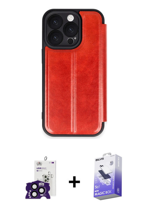 ieg™ iPhone 16 Pro Max Kılıf Zirve Yansıma Serisi - Siyah Bilvis 5in1 5D Magic Hayalet Cam Ekran Kor
