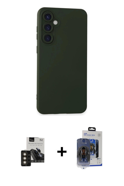 ieg™ Galaxy S24 Kılıf Ahenk Serisi - Siyah Vanessa Magic Cam + Gold PVD Metal Kamera Lens