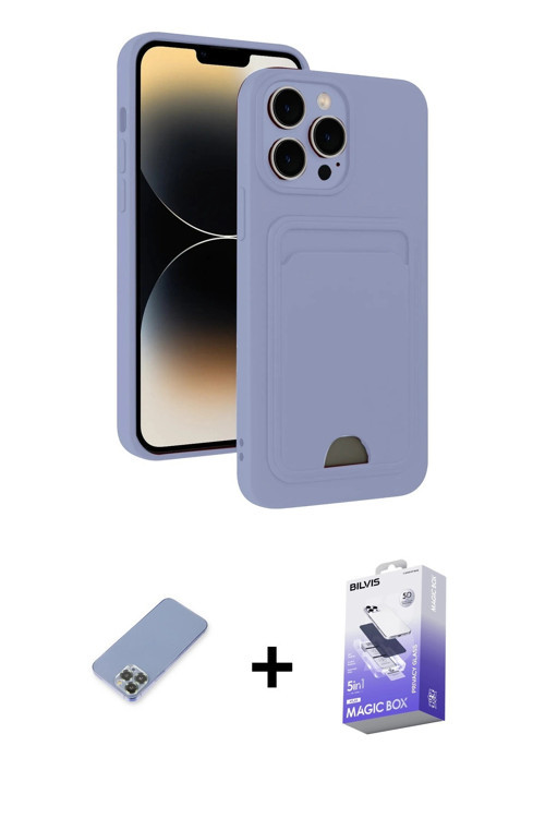 ieg™ iPhone 13 Pro Max Kılıf Vadi Çizgi Prime - Siyah Bilvis 5in1 5D Magic Hayalet Cam Ekran Koruyuc