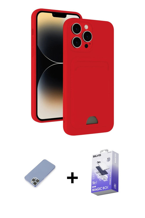 ieg™ iPhone 13 Pro Max Kılıf Vadi Çizgi Prime - Siyah Bilvis 5in1 5D Magic Hayalet Cam Ekran Koruyuc