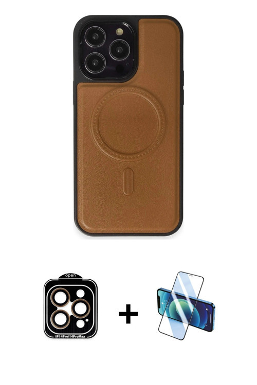ieg™ iPhone 15 Pro Max Kılıf Zirve Işık Serisi - Siyah 3D Antistatik Seramik Nano Ekran Koruyucu + T