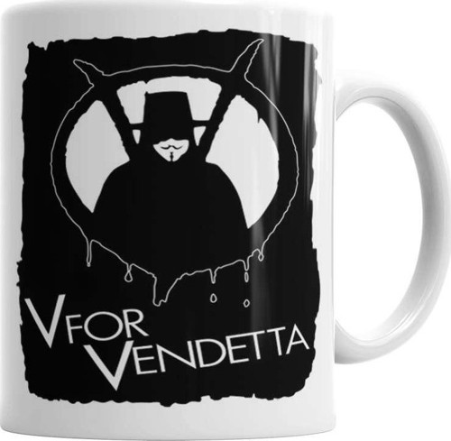 V For Vendetta Kupa Bardak Porselen