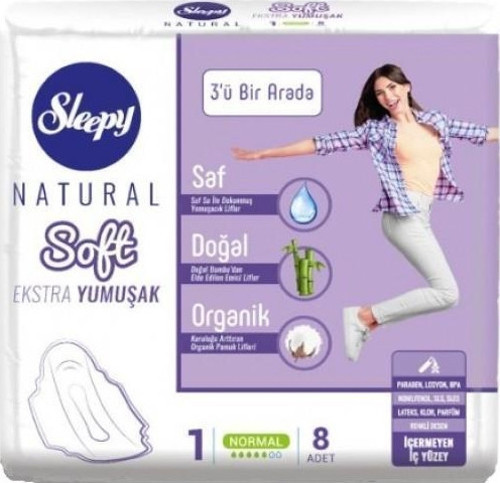 Natural Soft İnce Ped Normal 8 Li Delist