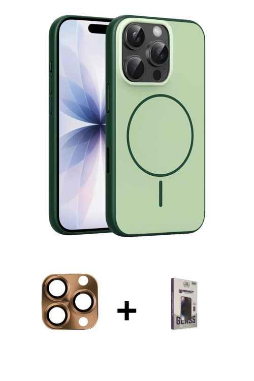 ieg™ iPhone 16 Pro Max Kılıf Atlas Asil Prime - Siyah Bilvis Hayalet Cam Ekran Koruyucu + Çöl Titany