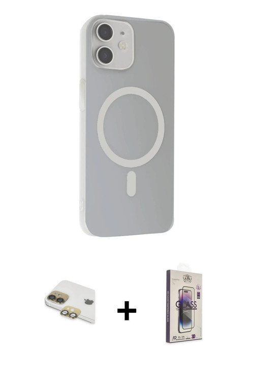 ieg™ iPhone 11 Kılıf Çekirdek Modern Prime - Siyah Bilvis 3D Cam Ekran Koruyucu + Gold Pers Alüminyu