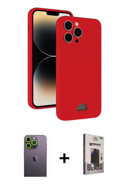 ieg™ iPhone 13 Pro Max Kılıf Vadi Çizgi Prime - Siyah Bilvis Hayalet Cam Ekran Koruyucu + Yeşil Neon