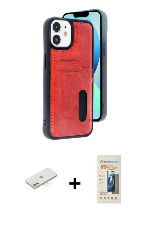 ieg™ iPhone 11 Kılıf Yörünge Işık Serisi - Siyah 6D Mat Seramik Hayalet Nano Ekran Koruyucu + Sarı R