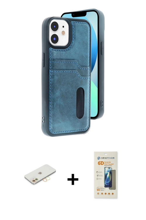 ieg™ iPhone 11 Kılıf Yörünge Işık Serisi - Siyah 6D Mat Seramik Hayalet Nano Ekran Koruyucu + Sarı R