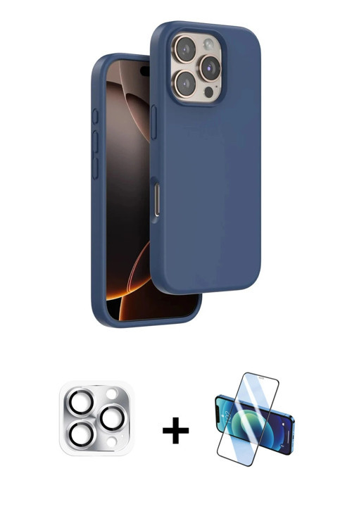 ieg™ iPhone 16 Pro Max Kılıf Kıvılcım Çizgi Serisi - Siyah 3D Antistatik Seramik Nano Ekran Koruyucu