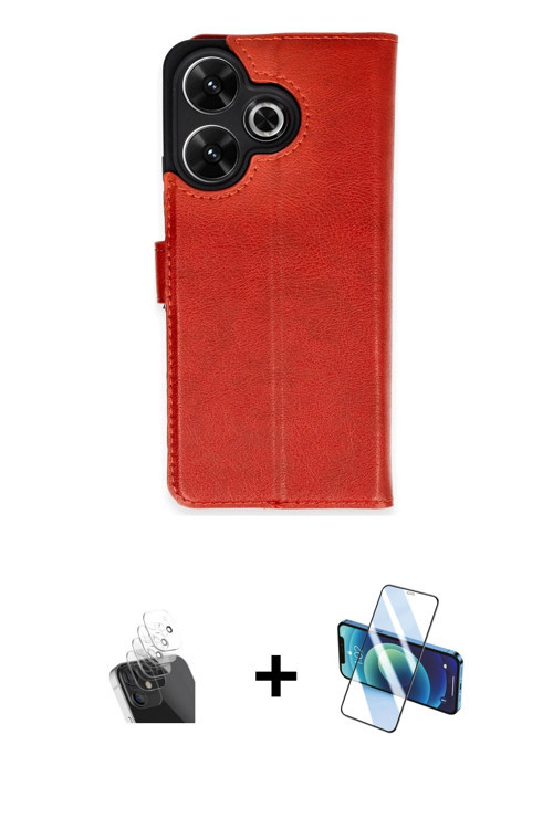 ieg™ Redmi 13 4G Kılıf Siluet Işık Serisi - Siyah 3D Antistatik Seramik Nano Ekran Koruyucu + Şeffaf