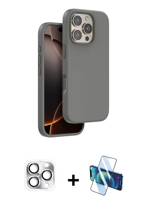 ieg™ iPhone 16 Pro Max Kılıf Kıvılcım Çizgi Serisi - Siyah 3D Antistatik Seramik Nano Ekran Koruyucu